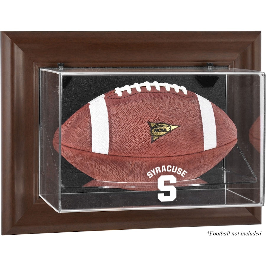 Syracuse Orange Brown Framed (2015-Present Logo) Wall-Mountable Football Display Case
