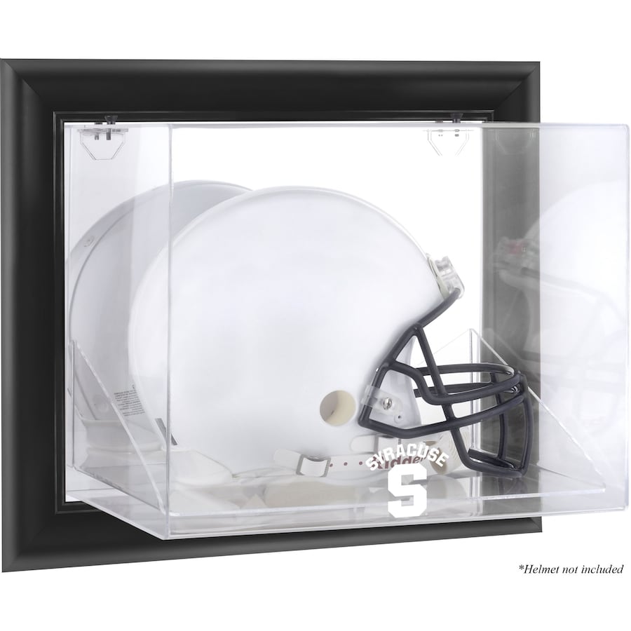 Syracuse Orange Black Framed (2015-Present Logo) Wall-Mountable Helmet Display Case