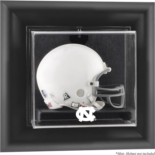 North Carolina Tar Heels Black Framed (2015-Present Logo) Wall-Mountable Mini Helmet Display Case