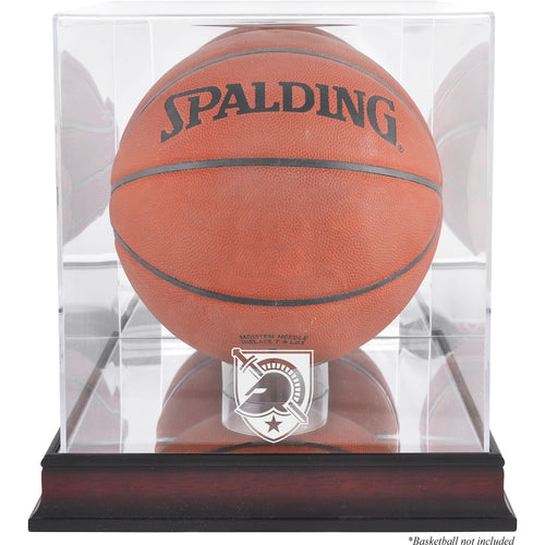 Army Black Knights Mahogany Antique Finish (2015-Present Logo) Basketball Display Case with Mirror Back