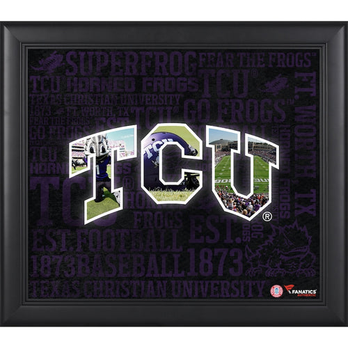 TCU Horned Frogs Framed 15'' x 17'' Team Heritage Collage