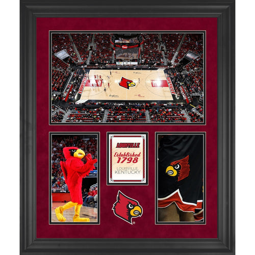 Louisville Cardinals KFC Yum! Center Framed 20'' x 24'' 3-Opening Collage