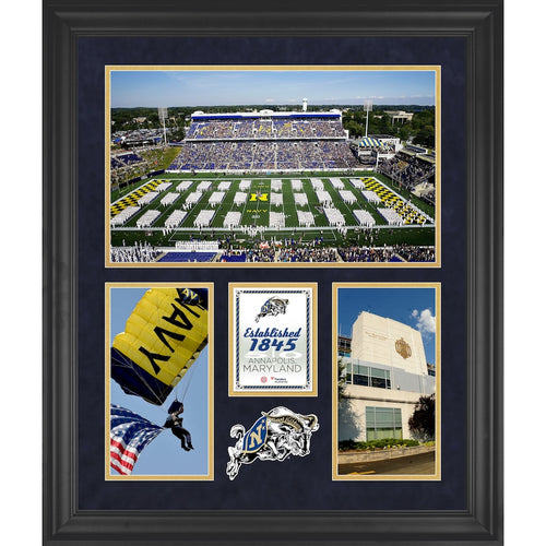 Navy Midshipmen Navy-Marine Corps Memorial Stadium Framed 20'' x 24'' 3-Opening Collage