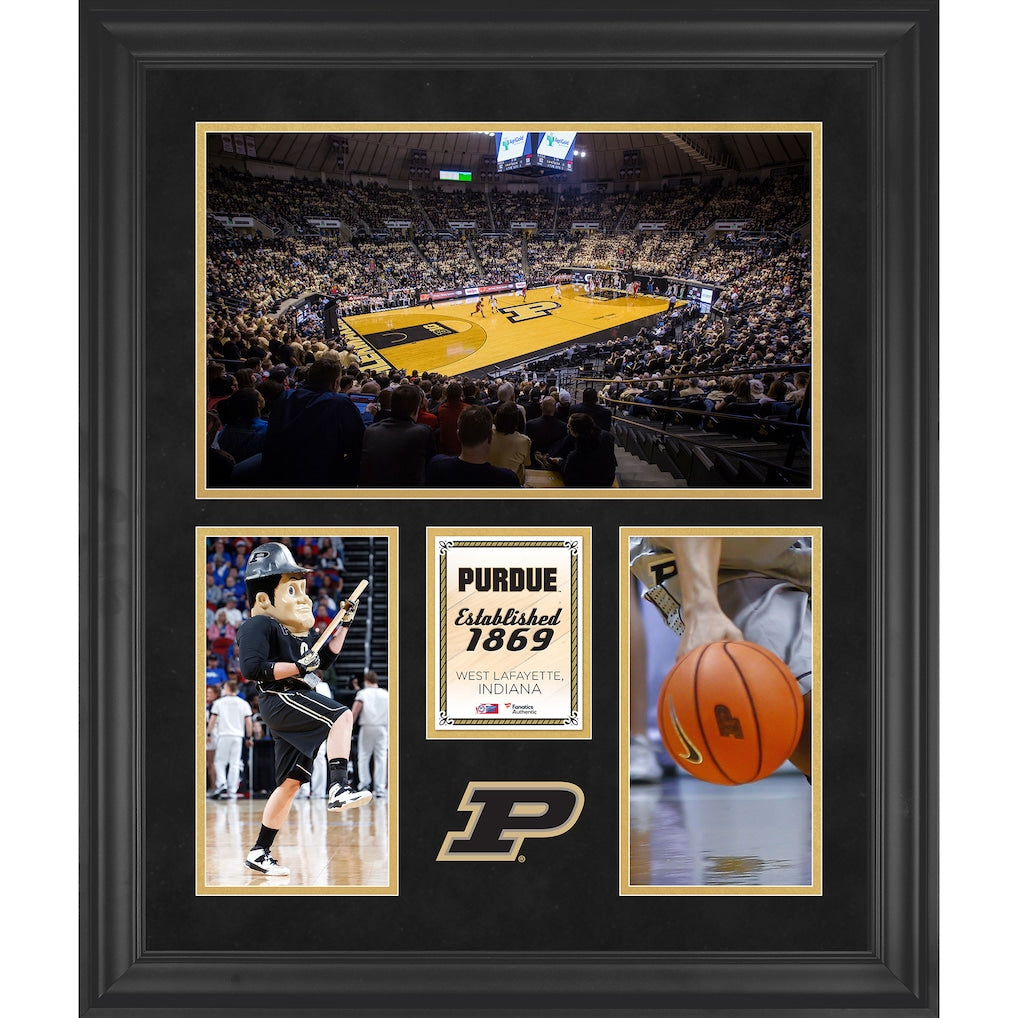 Purdue Boilermakers Mackey Arena Framed 20'' x 24'' 3-Opening Collage