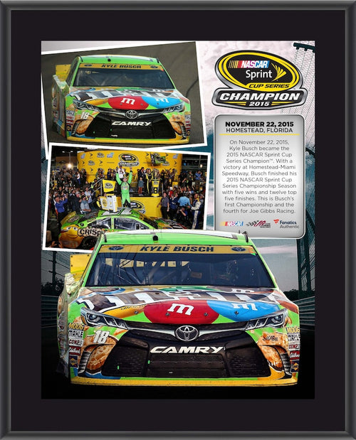 Kyle Busch 2015 Sprint Cup Champion 10.5'' x 13'' Sublimated Plaque Collage