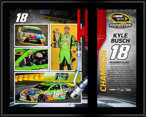 Kyle Busch 2015 Sprint Cup Champion 12'' x 15'' Sublimated Plaque
