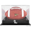 Ole Miss Rebels Black Base Football Logo Display Case