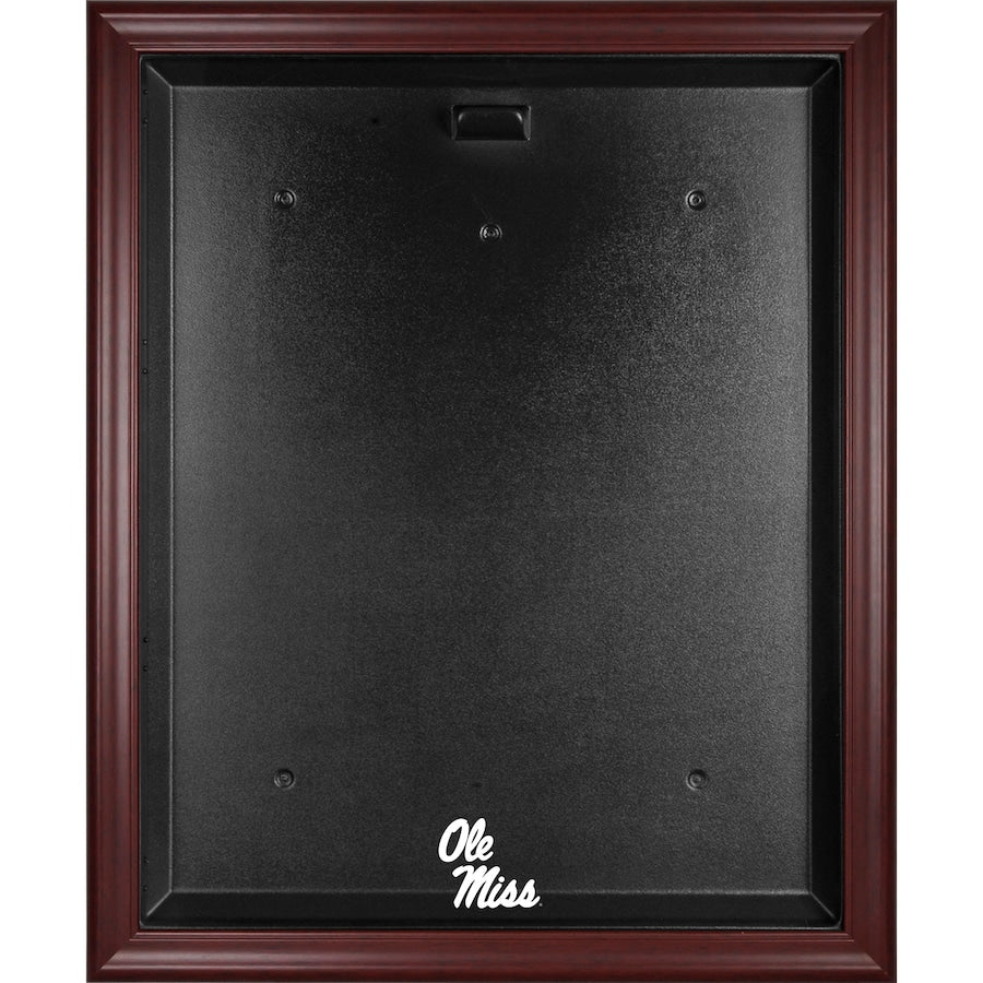 Ole Miss Rebels Mahogany Framed Logo Jersey Display Case