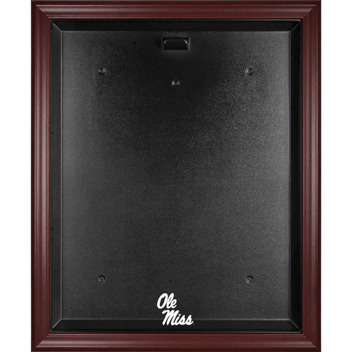 Ole Miss Rebels Mahogany Framed Logo Jersey Display Case