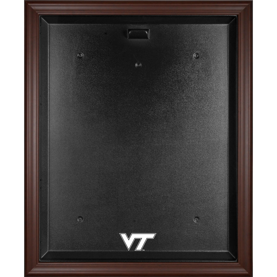 Virginia Tech Hokies Brown Framed Logo Jersey Display Case