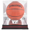 Virginia Tech Hokies Mahogany Antique Finish Logo Basketball Display Case with Mirror Back