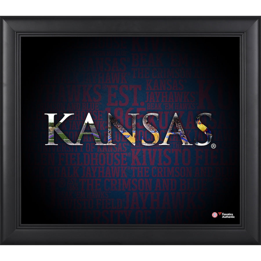 Kansas Jayhawks Framed 15'' x 17'' Team Heritage Collage