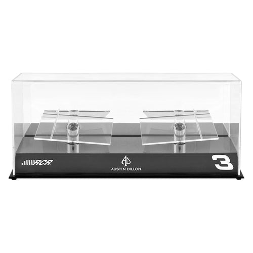 Austin Dillon #3 Richard Childress Racing 2 Car 1/24 Scale Die Cast Display Case With Platforms
