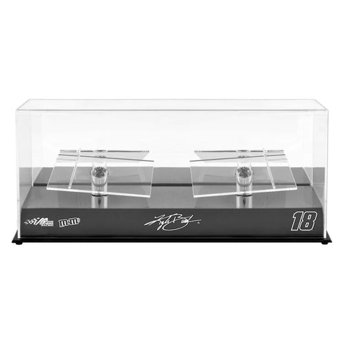 Kyle Busch #18 Joe Gibbs Racing 2 Car 1/24 Scale Die Cast Display Case With Platforms