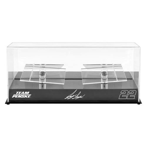 Joey Logano #22 Team Penske 2 Car 1/24 Scale Die Cast Display Case With Platforms