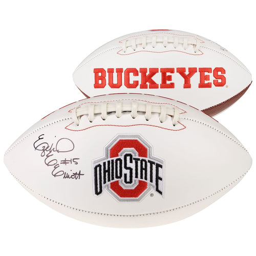 Ezekiel Elliott Ohio State Buckeyes Autographed White Panel Football