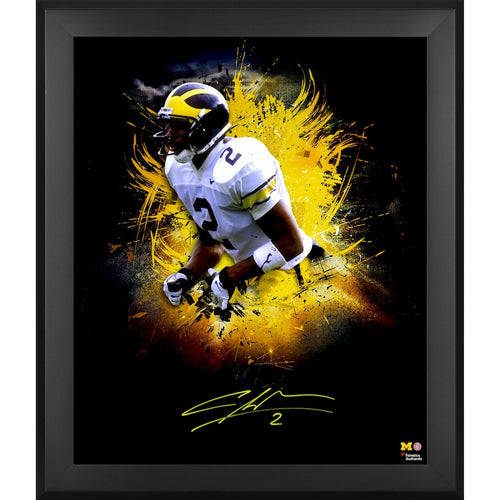 Charles Woodson Michigan Wolverines Framed Autographed 20'' x 24'' In Focus Photograph