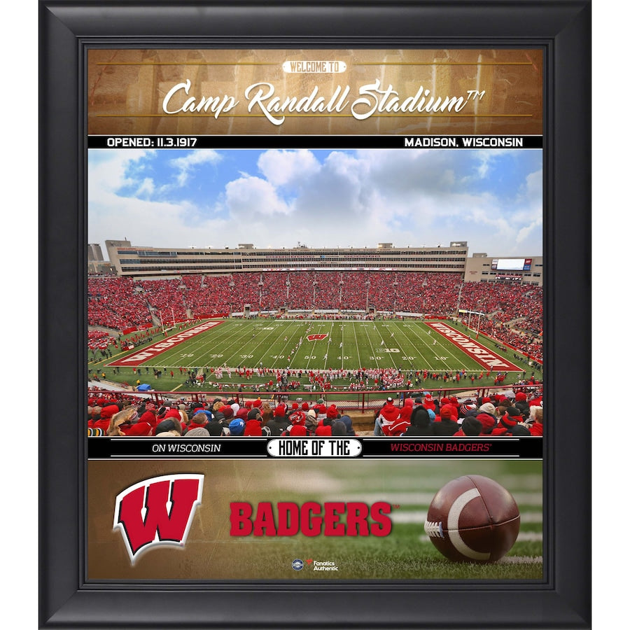 Wisconsin Badgers Framed 15'' x 17'' Welcome Home Collage