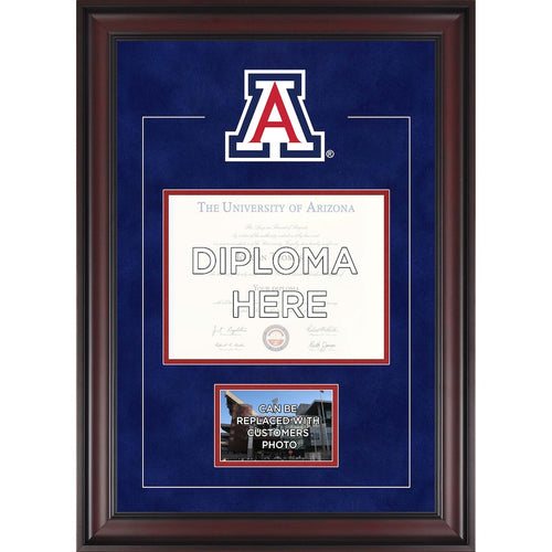 Arizona Wildcats Deluxe 8.5'' x 11'' Diploma Frame with Team Logo - Insert Your Own 4'' x 6'' Photograph