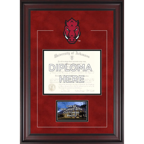 Arkansas Razorbacks Deluxe 8.5'' x 11'' Diploma Frame with Team Logo - Insert Your Own 4'' x 6'' Photograph