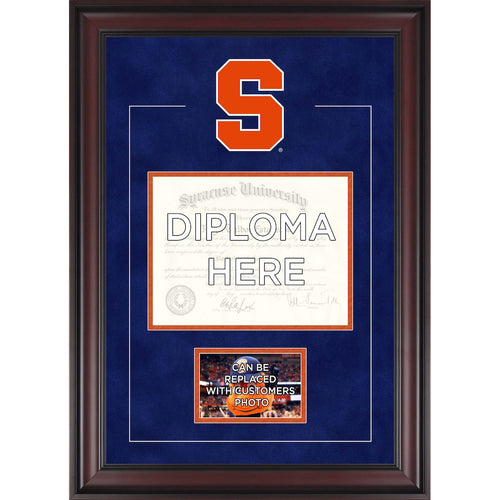 Syracuse Orange Deluxe 8.5'' x 11'' Diploma Frame with Team Logo - Insert Your Own 4'' x 6'' Photograph