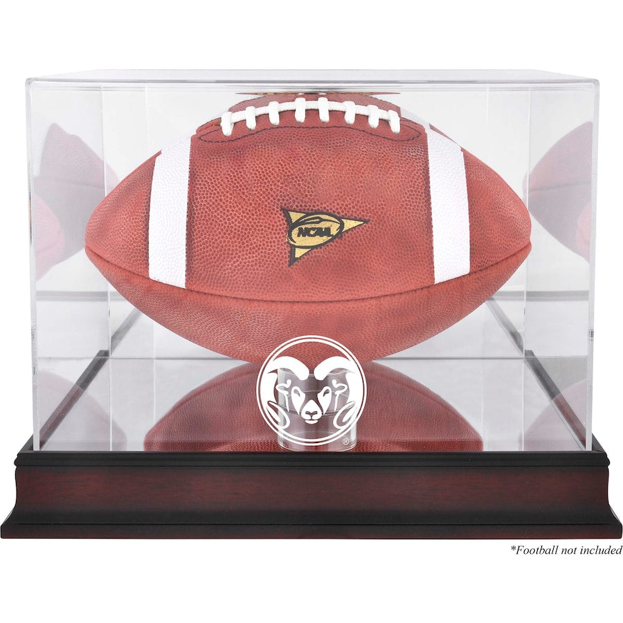 Colorado State Rams Mahogany Base Football Case with Mirror Back