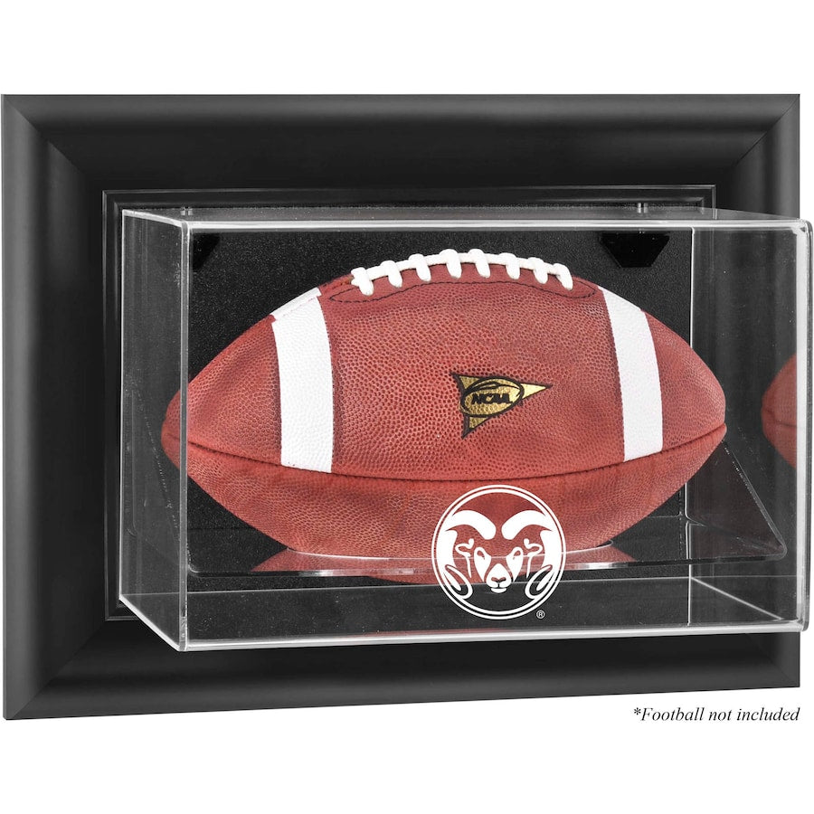 Colorado State Rams Black Framed Wall-Mountable Football Display Case