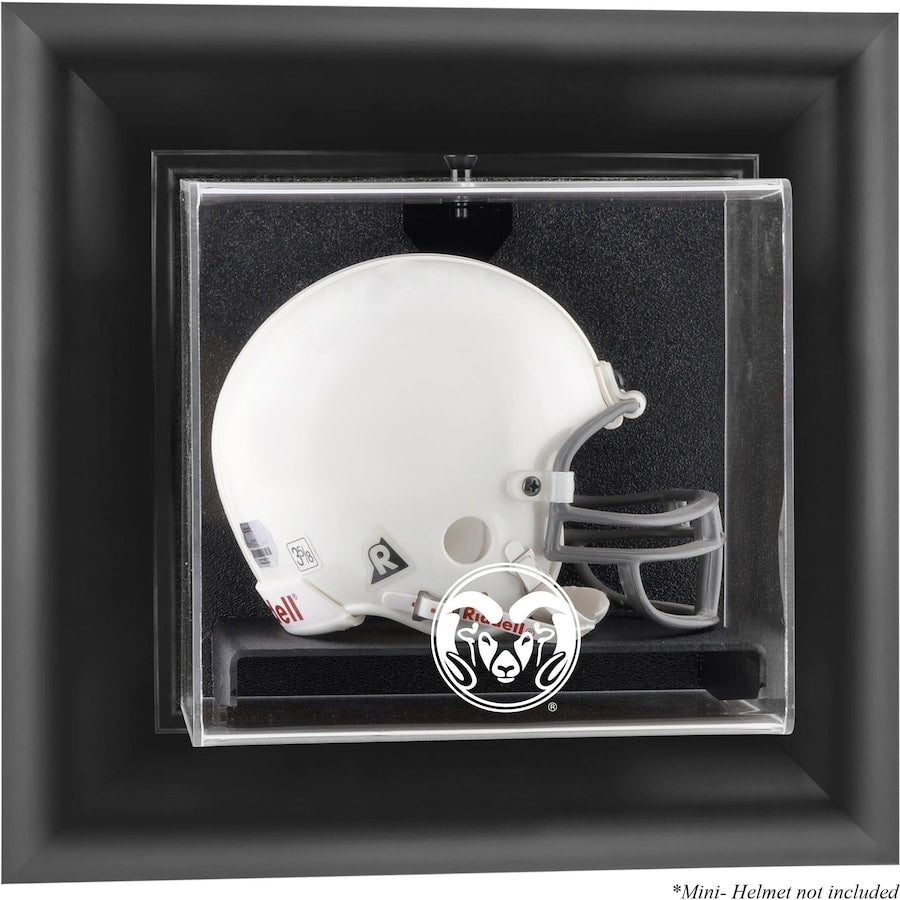 Colorado State Rams Black Framed Wall-Mountable Mini Helmet Display Case