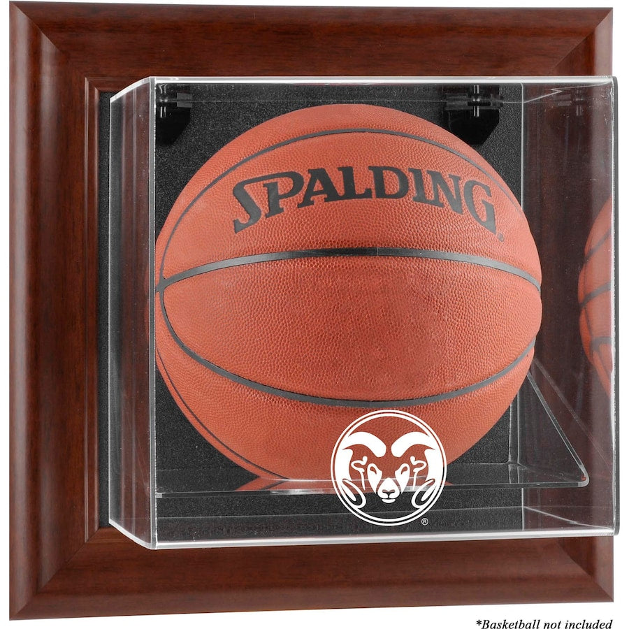 Colorado State Rams Brown Framed Wall-Mountable Basketball Display Case