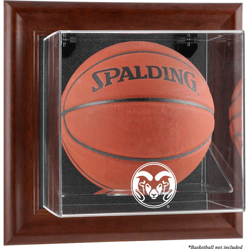 Colorado State Rams Brown Framed Wall-Mountable Basketball Display Case