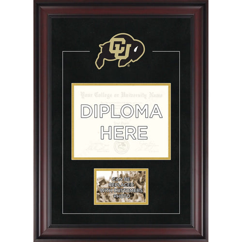 Colorado Buffaloes Deluxe 8.5'' x 11'' Diploma Frame with Team Logo - Insert Your Own 4'' x 6'' Photograph