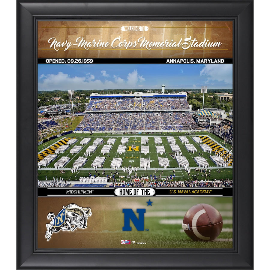 Navy Midshipmen Framed 15'' x 17'' Welcome Home Collage