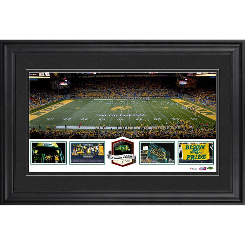 North Dakota State Bison Framed Fargodome Panoramic Collage-Limited Edition of 500