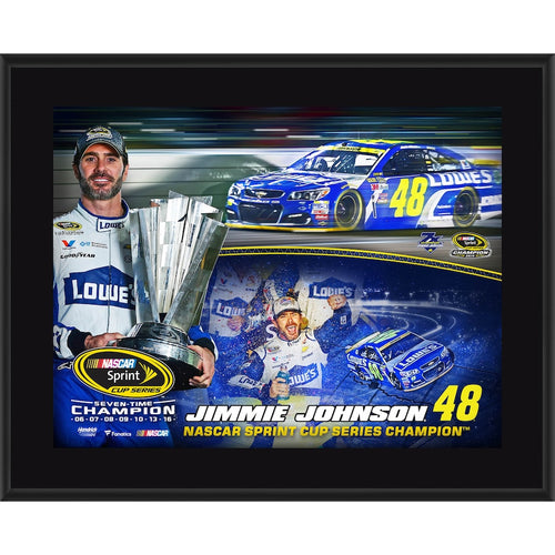 Jimmie Johnson 10.5'' x 13'' 2016 Sprint Cup Champion Sublimated Plaque