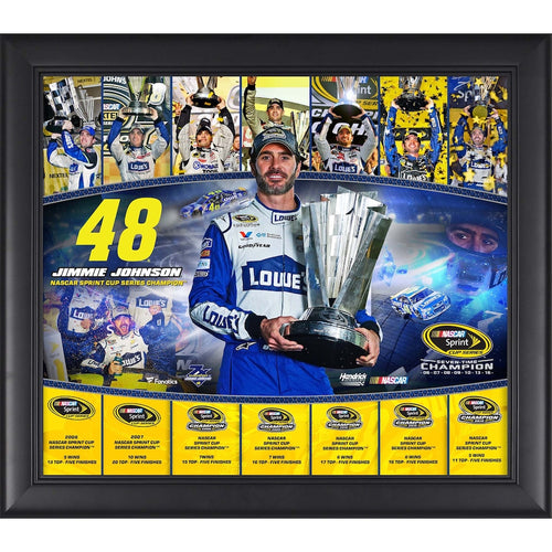 Jimmie Johnson Framed 15'' x 17'' 2016 Sprint Cup Champion 7-Time Champion Collage