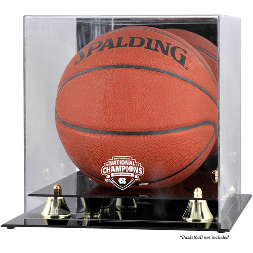 North Carolina Tar Heels 2017 NCAA Men's Basketball National Champions Golden Classic Basketball Logo Display Case