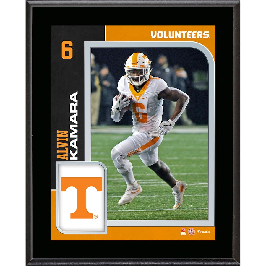 Alvin Kamara Tennessee Volunteers 10.5'' x 13'' Sublimated Player Plaque