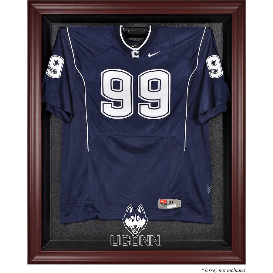 UConn Huskies Mahogany Framed Logo Jersey Display Case