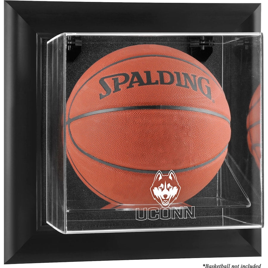 UConn Huskies Black Framed Wall-Mountable Basketball Display Case