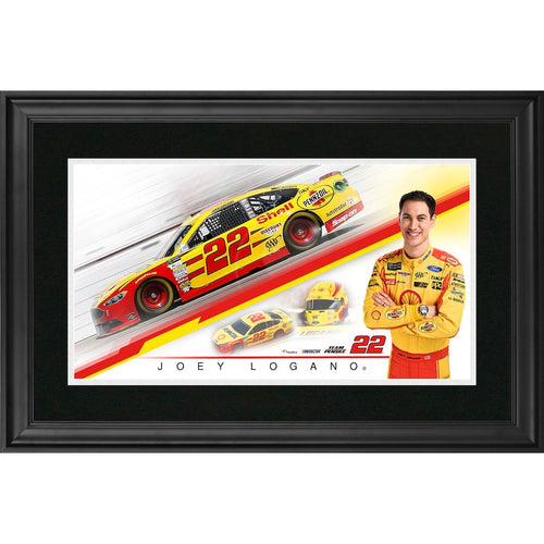 Joey Logano Framed 10'' x 18'' Panoramic Photograph