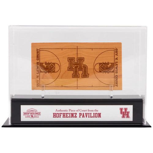 Houston Cougars Hofheinz Pavilion 9.5'' x 6.5'' Sublimated Display Case with Engraved Game-Used Court