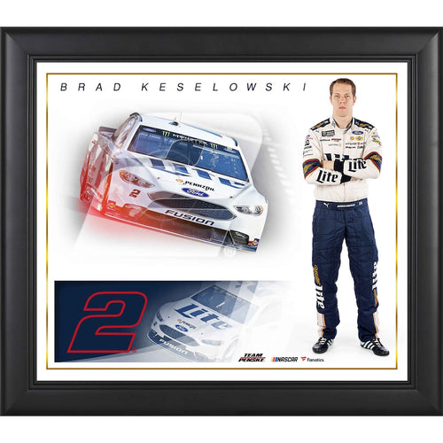 Brad Keselowski Framed 15'' x 17'' Miller Lite Collage