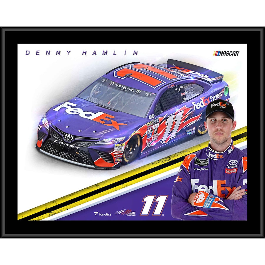 Denny Hamlin 12'' x 15'' FedEx Sublimated Plaque