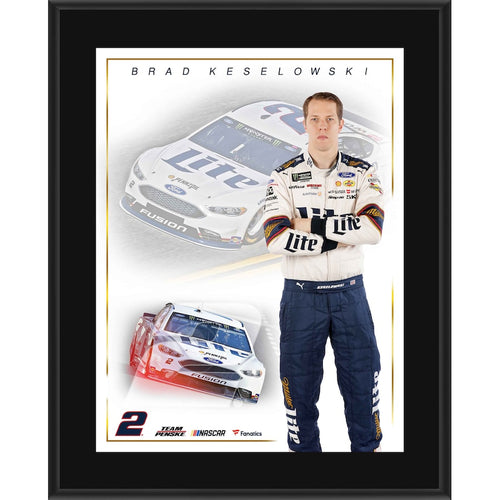 Brad Keselowski 10.5'' x 13'' Miller Lite Sublimated Plaque