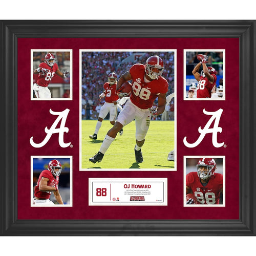 O.J. Howard Alabama Crimson Framed 23'' x 27'' 5-Photo Collage