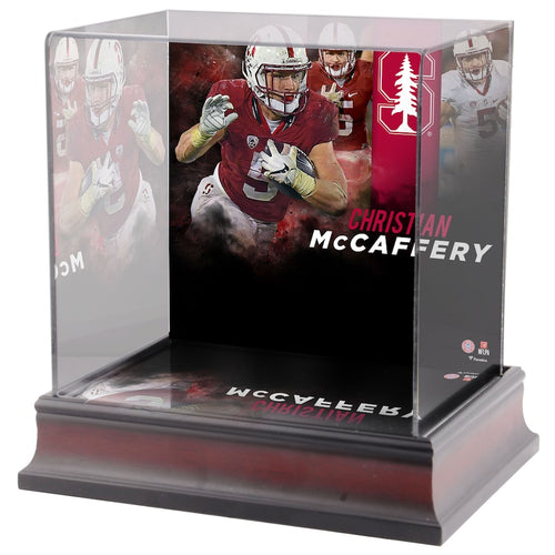 Christian McCaffrey Stanford Cardinal Deluxe Mahogany Mini Helmet Case