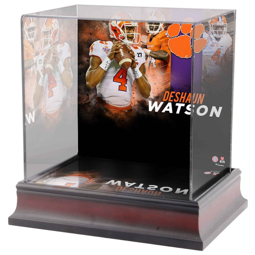 Deshaun Watson Clemson Tigers Deluxe Mahogany Mini Helmet Case