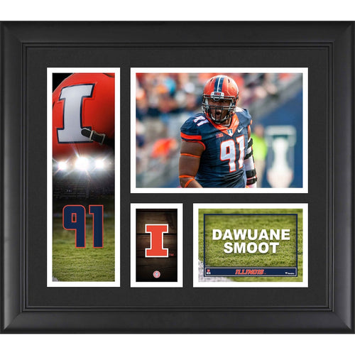 Dawuane Smoot Illinois Fighting Illini Framed 15'' x 17'' Player Collage