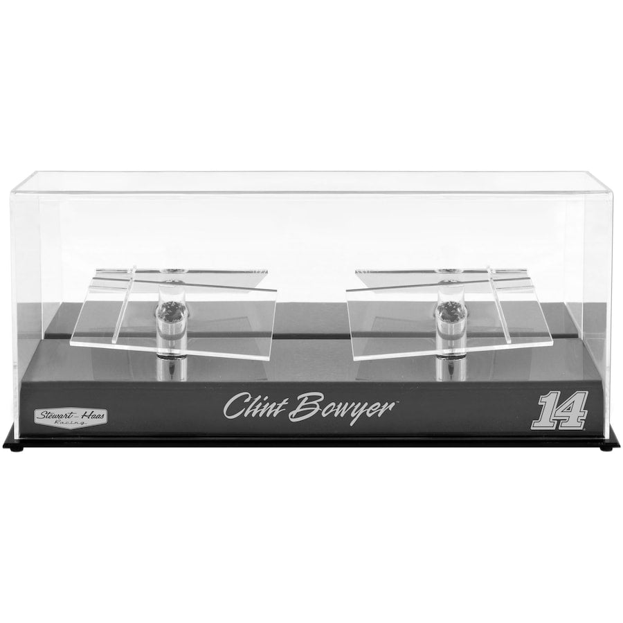 Clint Bowyer #14 Stewart-Haas Racing 2 Car 1/24 Scale Die Cast Display Case With Platforms