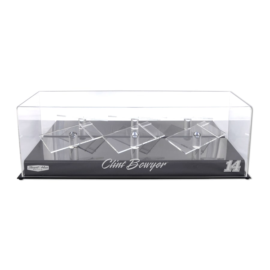 Clint Bowyer #14 Stewart-Haas Racing 3 Car 1/24 Scale Die Cast Display Case With Platforms